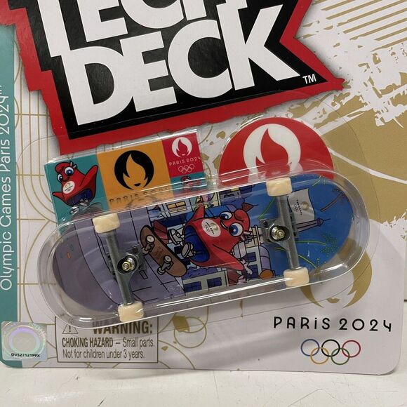2024 Paris Olympics x Tech Deck Skateboard Fingerboard Ultra Rare Starfish Theme - Picture 2 of 6